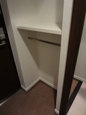 Entrance. Umbrella stand