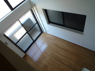Living and room. View from loft