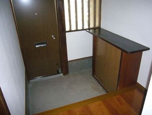 Entrance. There are shoes BOX