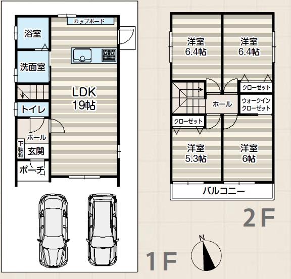 26,800,000 yen, 4LDK, Land area 105.3 sq m , Building area 96.05 sq m 4LDK LDK19 Pledge South road