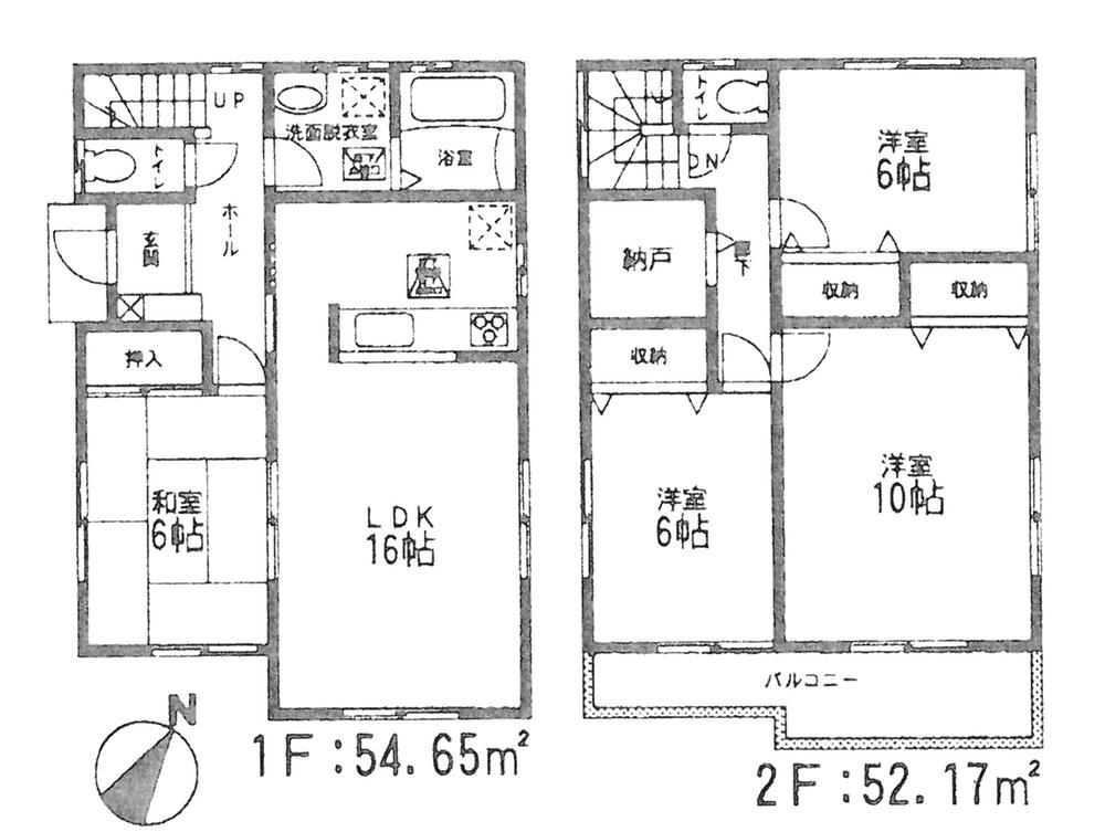 Floor plan. 27,980,000 yen, 4LDK + S (storeroom), Land area 165.53 sq m , Building area 106.82 sq m floor plan