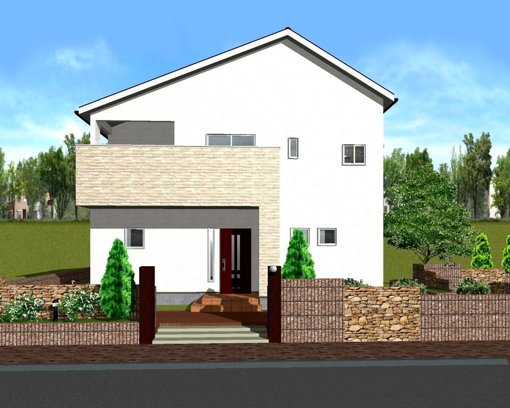 Building plan example (exterior photos). Building area 99.37 sq m