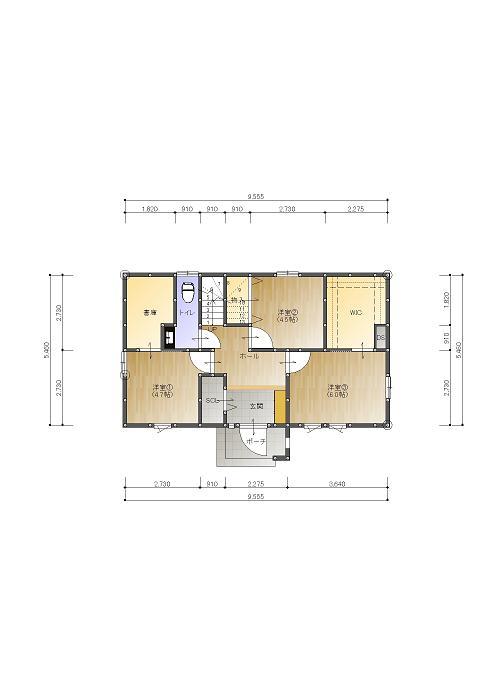 Other building plan example. floor space 52.17 sq m (1F)