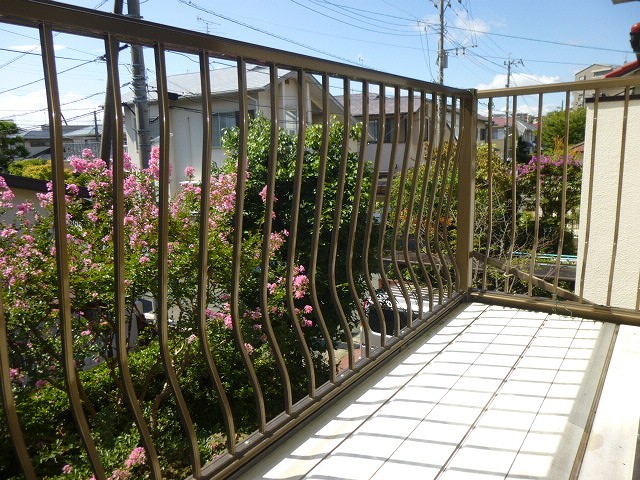 Balcony. Veranda of the start of warm sunshine