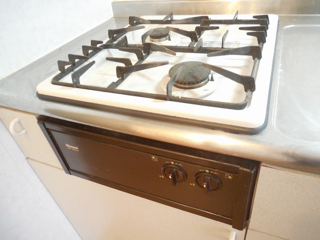 Other room space. Two-burner stove