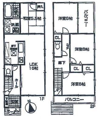 Floor plan. (3 Building), Price 28.8 million yen, 4LDK, Land area 115.26 sq m , Building area 94.36 sq m