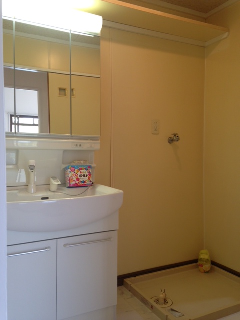 Washroom. Exchange did washstand new! Since the three-sided mirror also groomed check server