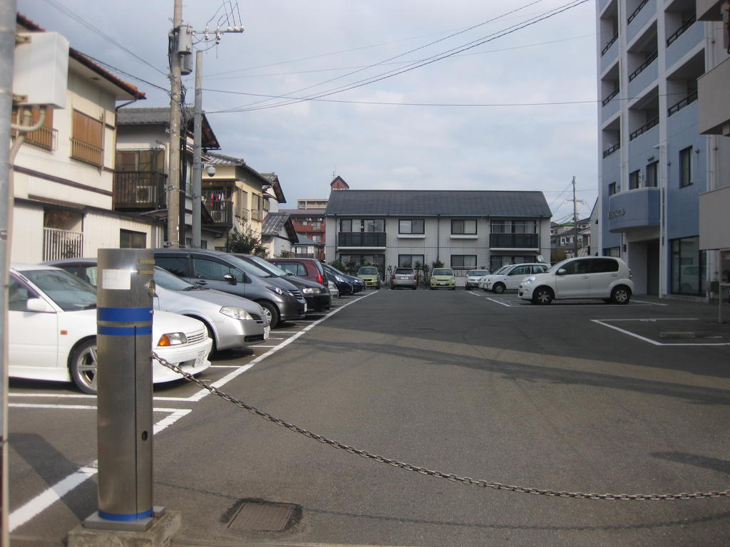 Parking lot. Remote control gated parking