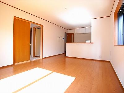 Living. The photograph is a model house