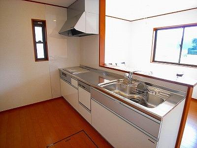 Kitchen. The photograph is a model house