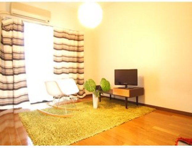 Living and room. The photograph is a model room