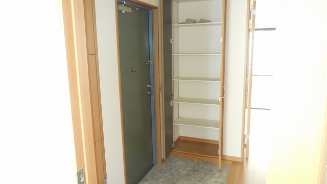 Entrance. Large front door storage