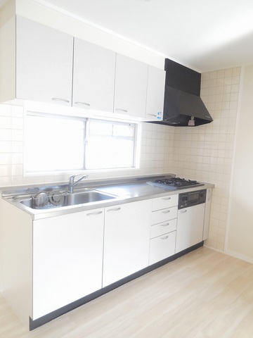 Kitchen. 3-neck large system kitchen with stove