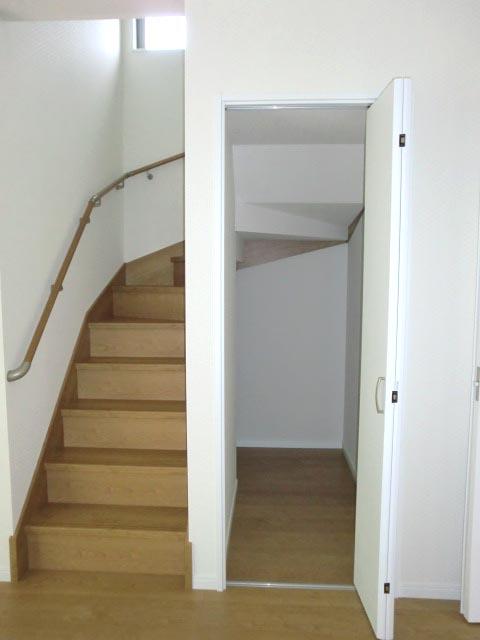 Receipt. Stairs under storage