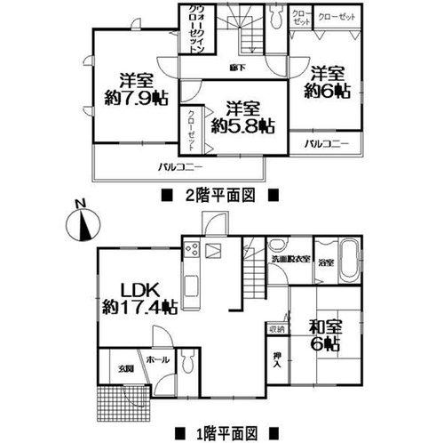 Floor plan. 29,800,000 yen, 4LDK, Land area 147.02 sq m , Building area 103.09 sq m