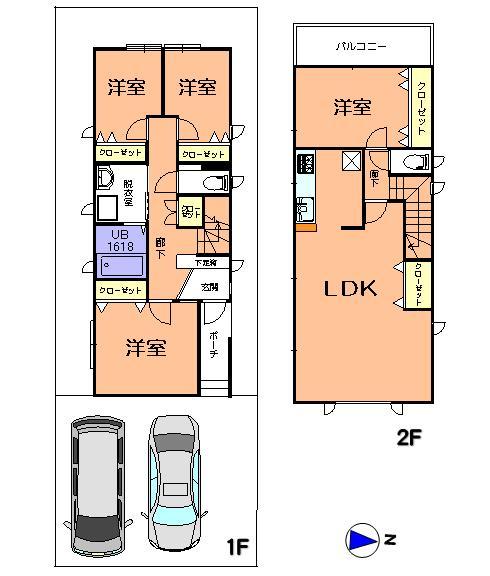 Floor plan. 38,500,000 yen, 4LDK, Land area 123.2 sq m , Building area 103.26 sq m