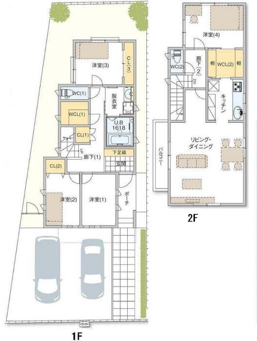 Floor plan. 39,800,000 yen, 4LDK, Land area 136 sq m , Building area 104.1 sq m