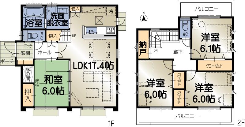 Floor plan. 26,800,000 yen, 4LDK + S (storeroom), Land area 144.78 sq m , Building area 103.91 sq m