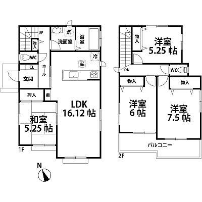 Floor plan. 25,800,000 yen, 4LDK, Land area 150 sq m , Building area 96.67 sq m