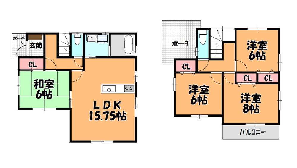 Floor plan. 29,800,000 yen, 4LDK, Land area 160 sq m , Building area 97.6 sq m