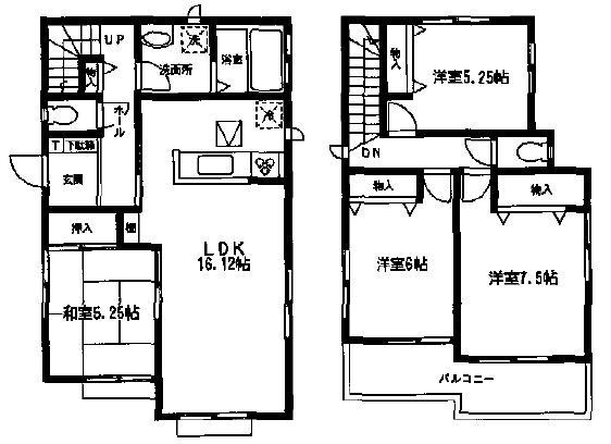 Floor plan. 25,800,000 yen, 4LDK, Land area 150 sq m , Building area 96.67 sq m