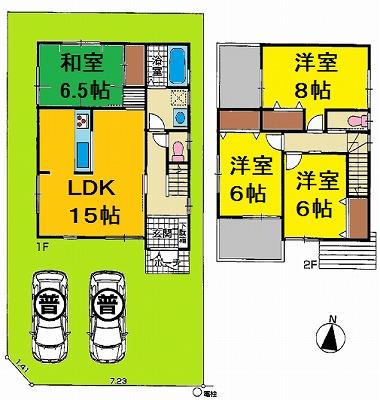 Floor plan. 32,800,000 yen, 4LDK, Land area 126.98 sq m , Building area 94.77 sq m