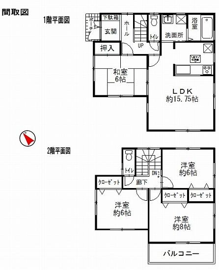 Floor plan. 29,800,000 yen, 4LDK, Land area 160 sq m , Building area 97.6 sq m