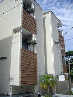 Building appearance. Designer's apartment