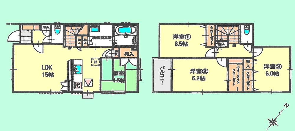 Floor plan. 31,100,000 yen, 4LDK, Land area 130.42 sq m , Building area 93.67 sq m floor plan