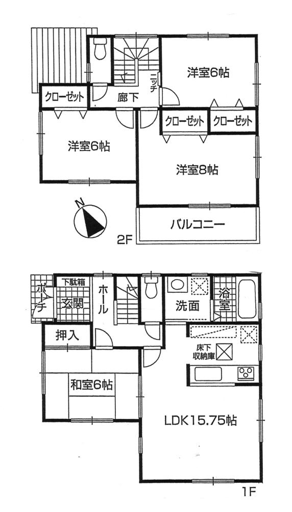 Floor plan. 29,800,000 yen, 4LDK, Land area 160 sq m , Building area 97.6 sq m