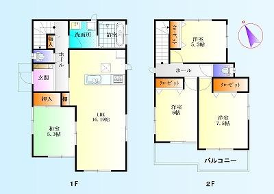 Floor plan. 24,800,000 yen, 4LDK, Land area 150 sq m , Building area 96.97 sq m relatively popular is a high floor plan (^_^) / Living and Japanese-style room is a place that can be used To spacious to release a is usually Tsuzukiai, Has gained support from people of all ages! (^^)!