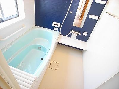 Bathroom. The photograph is a model house