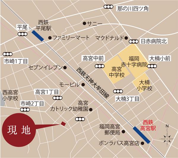 Local guide map.  ※ Near the guide map