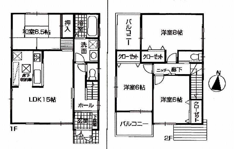 Floor plan. 32,800,000 yen, 4LDK, Land area 126.98 sq m , Building area 94.77 sq m this floor plan is, It has decided to "separate private room" floor plan with the image of the (^_^) / Often your family size ・ Children's is also large ・ The future is the floor plan was also suitable for families, such as live events and their parents (^_^) /
