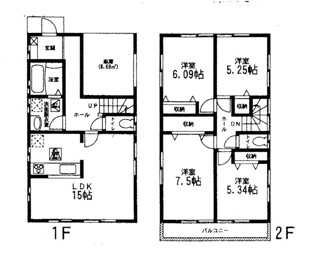 Floor plan. 28,480,000 yen, 4LDK, Land area 126.69 sq m , Building area 104.34 sq m