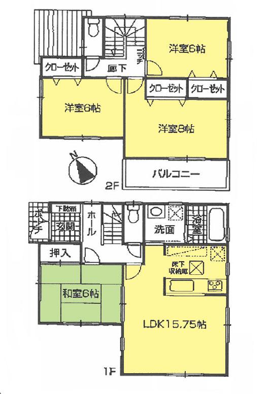 Floor plan. 29,800,000 yen, 4LDK, Land area 160 sq m , Building area 97.6 sq m floor plan (4LDK)