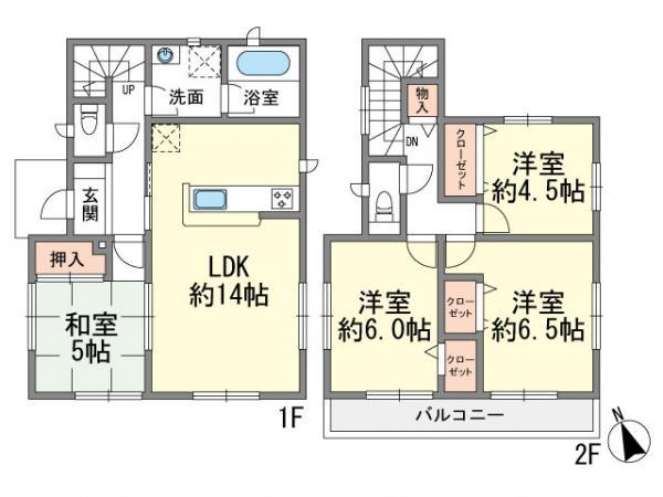 Floor plan. 19.9 million yen, 4LDK, Land area 110 sq m , Building area 87.48 sq m