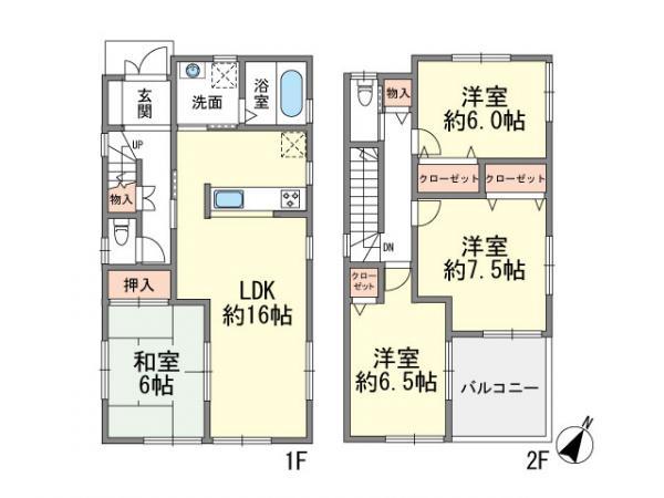 Floor plan. 34,800,000 yen, 4LDK, Land area 123.88 sq m , Building area 98.01 sq m