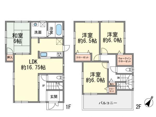Floor plan. 30,800,000 yen, 4LDK, Land area 195.5 sq m , Building area 96.39 sq m