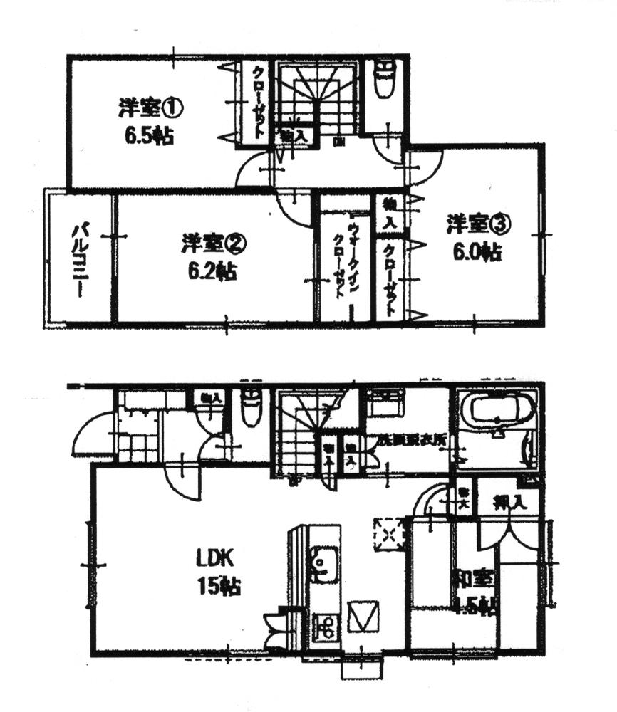 Floor plan. 31,100,000 yen, 4LDK, Land area 130.42 sq m , Building area 93.67 sq m