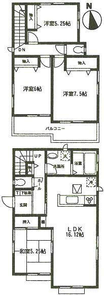 Floor plan. 25,800,000 yen, 4LDK, Land area 150 sq m , Building area 96.67 sq m