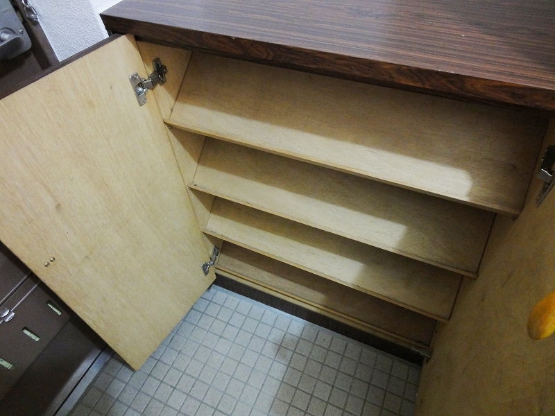 Entrance. Shoe box installed in the entrance