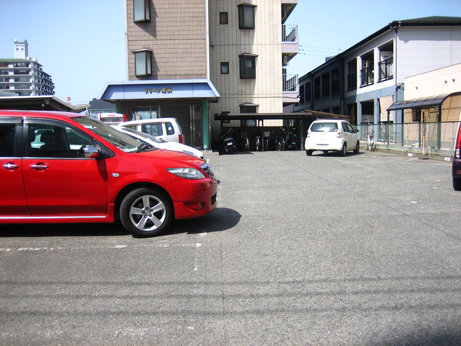 Parking lot. On-site parking