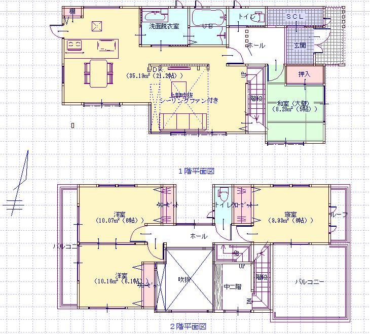 Floor plan. 32 million yen, 4LDK, Land area 252.06 sq m , Building area 118.59 sq m 3535 yen 4LDK land area 252.06 sq m building area 118.59 sq m also each room can get better sense of experience facing such as the free space of the design mezzanine that was placed in a field of view blow trains of housework, Bright may also be independent of the type of Japanese-style room as the wind also features