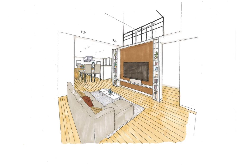 Living. living ・ Dining is pours is spacious and bright light. Room full of interior space to achieve a comfortable living.