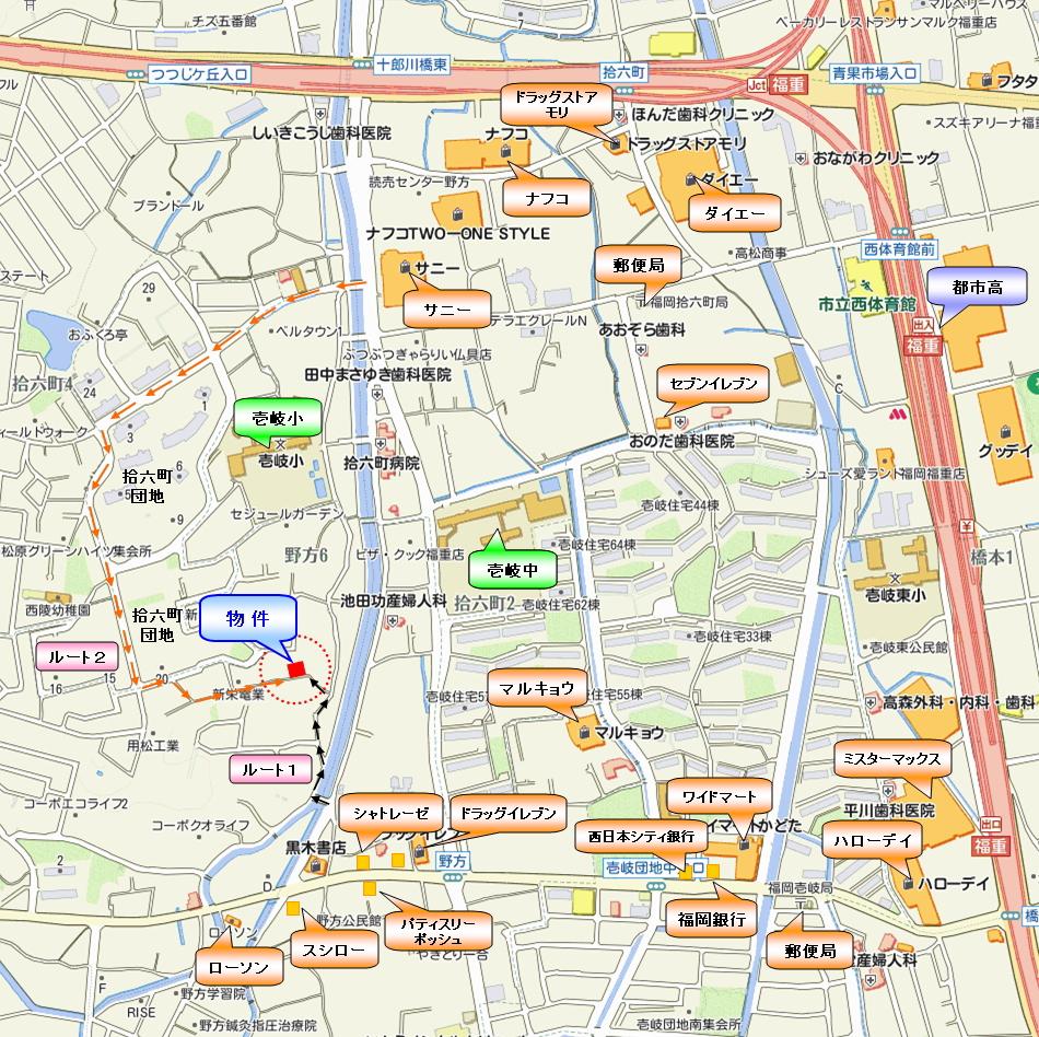 Local guide map. It is a local guide map