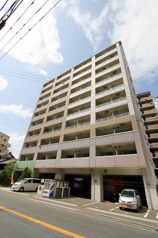 Building appearance. Balcony south-facing apartment