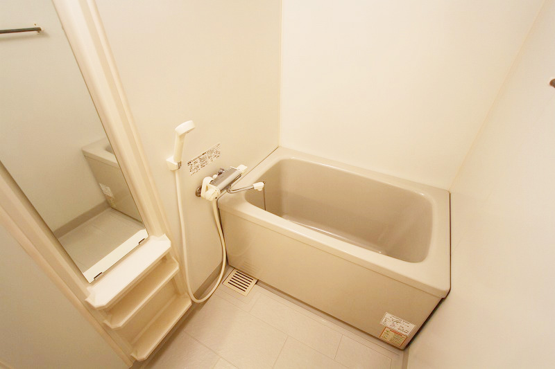 Bath. A little bathroom of spread