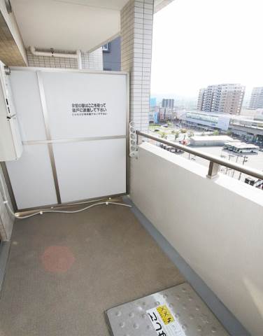 Balcony. Facing south in the day good