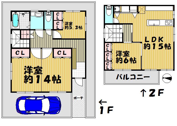 Floor plan. 29,800,000 yen, 4LDK, Land area 94.75 sq m , Building area 100.19 sq m
